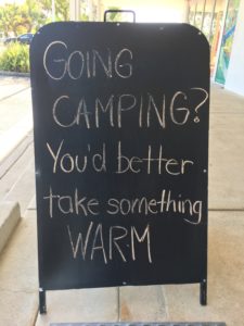 going camping schild